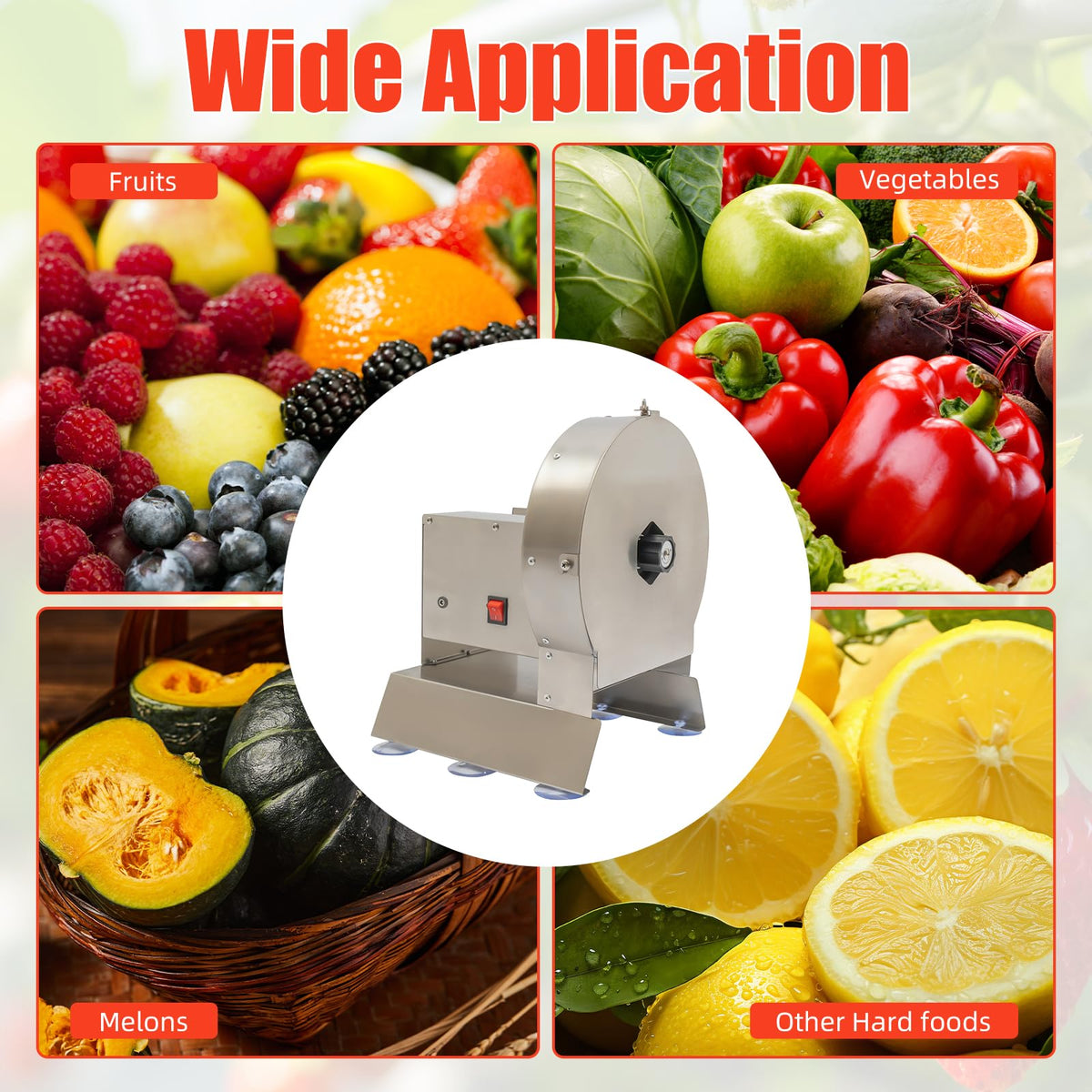 Electric Vegetable Slicer 2 IN 1 0-12mm Thickness Adjustable R129921