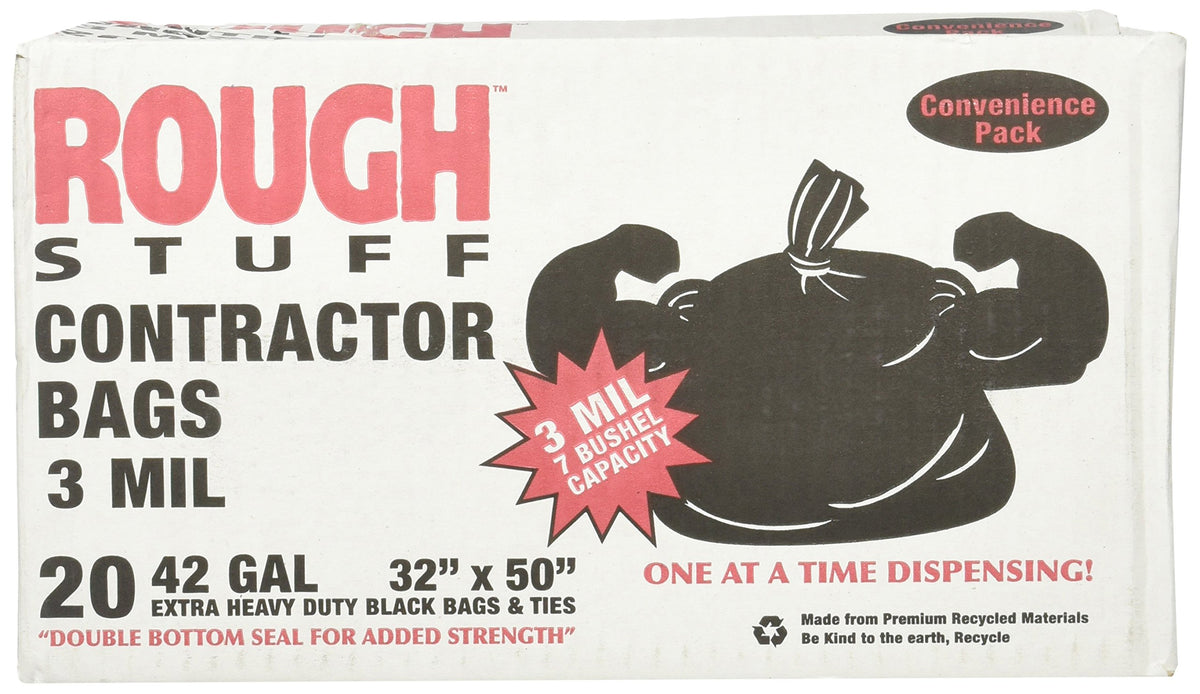 42 Gallon 3 Mil Contractor Bags 20 Bags S75536
