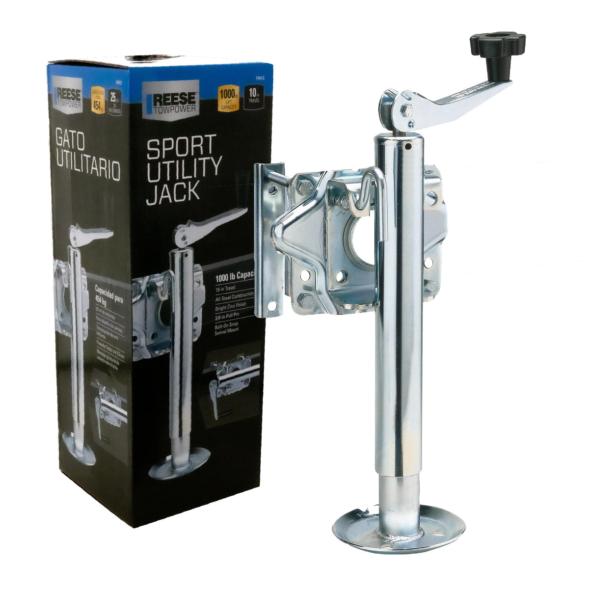 Round Trailer Jack Side Mount 1,000 lbs. Lift Capacity M93202