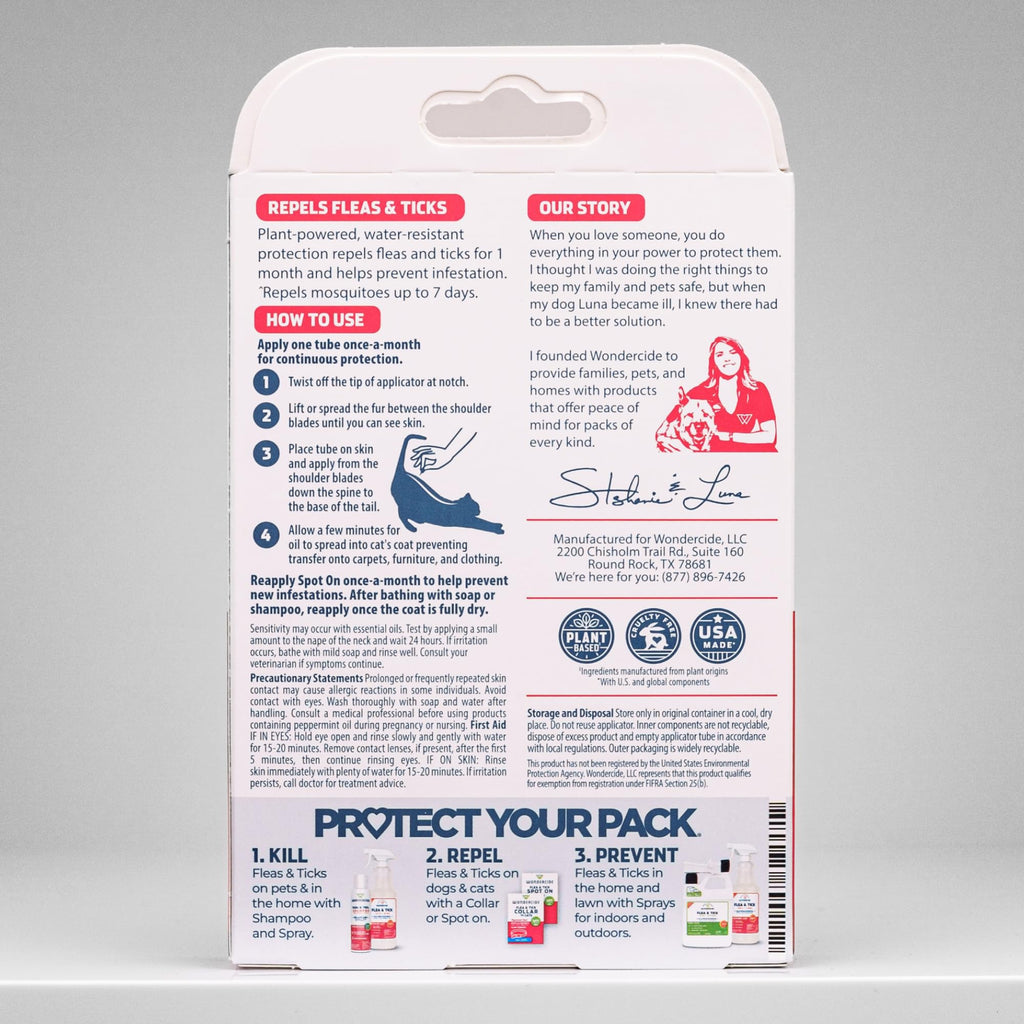 Flea Tick & Mosquito Cat Spot On 3 Tubes of 0.03 oz G9149