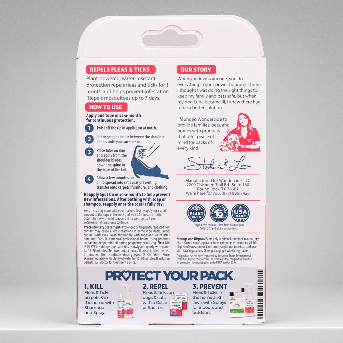 Flea Tick & Mosquito Cat Spot On 3 Tubes of 0.03 oz G9149