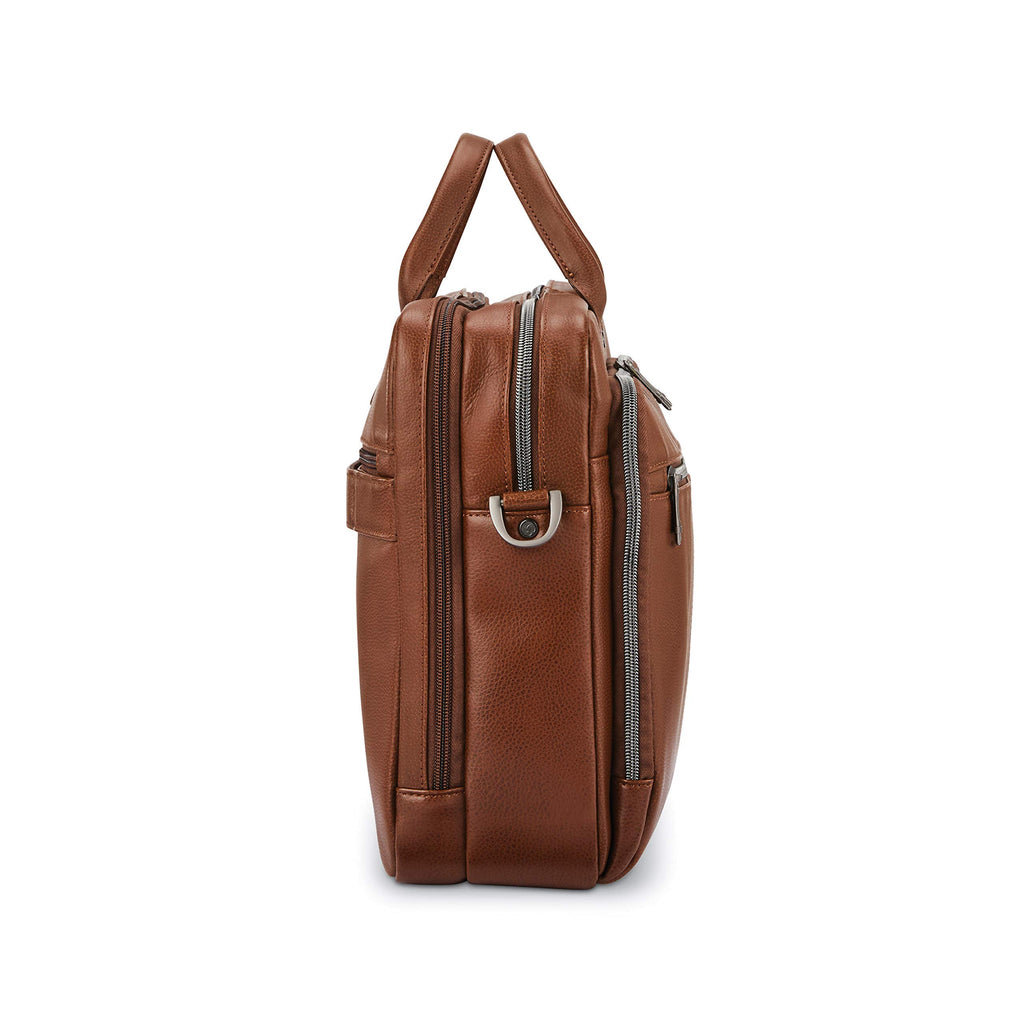 Leather Toploader Briefcase D5468