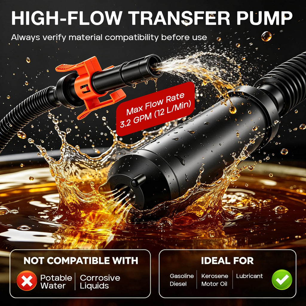Cordless Fuel Transfer Pump 3.2 GPM with Auto-Stop C3778