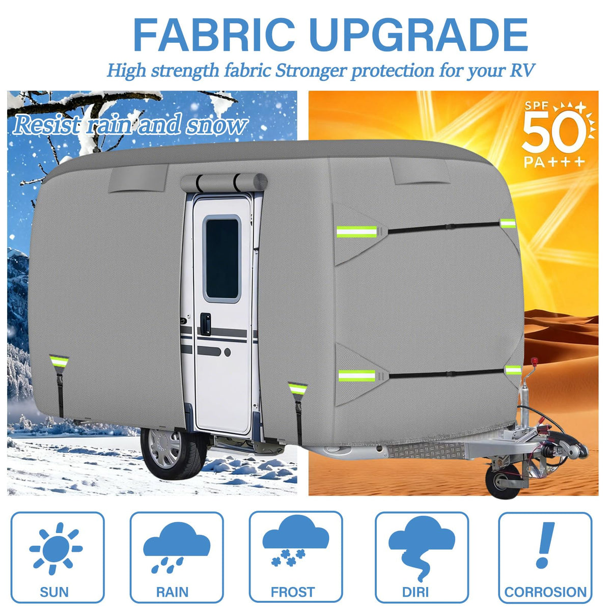 Waterproof Fiberglass Travel Trailer Cover V6449