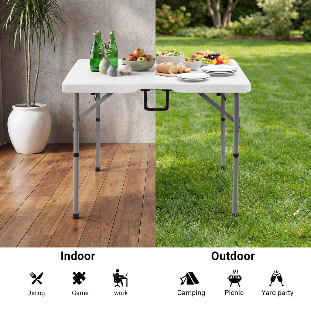 White Folding Card Table H425