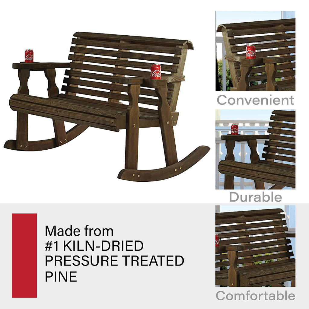 Heavy Duty Double Rocker with Cupholders B504