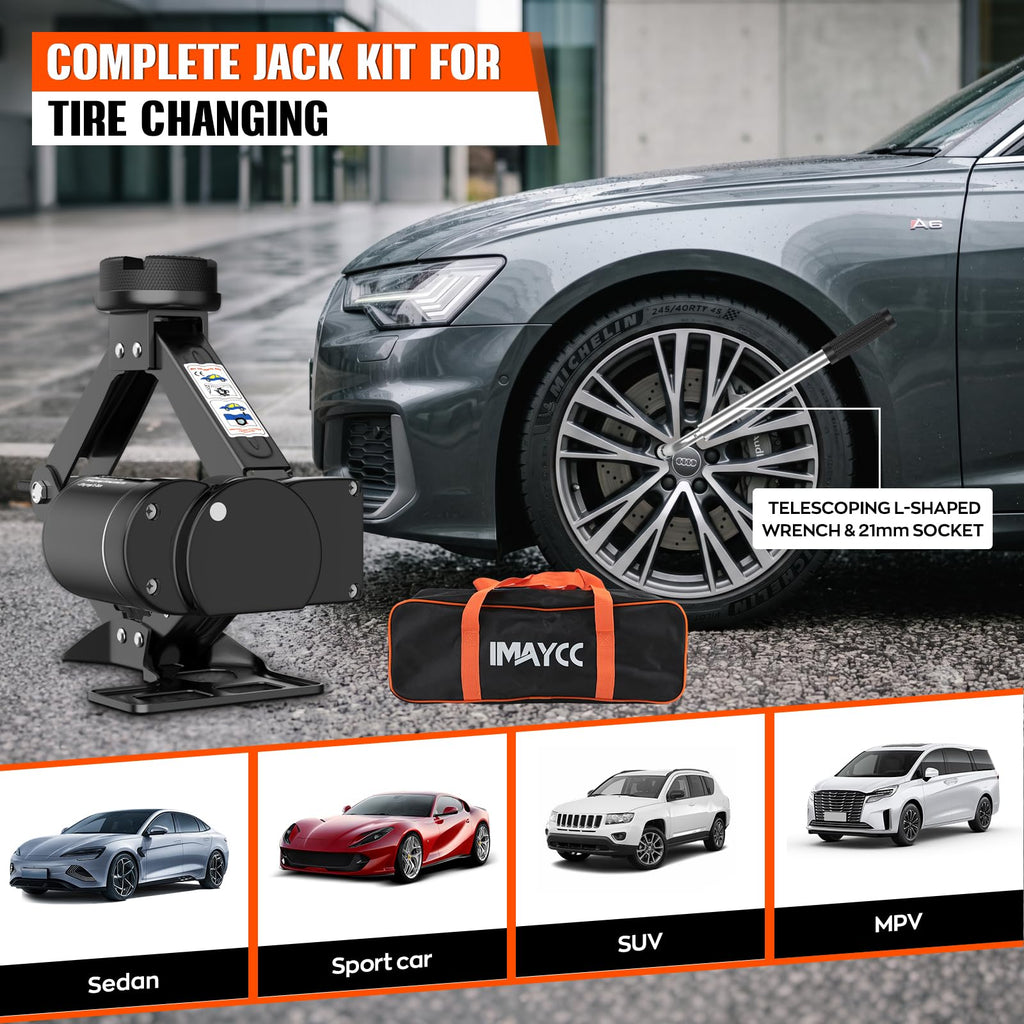 3 Ton Electric Car Jack Kit with Lug Wrench Y6596