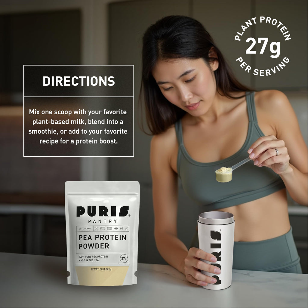 Vegan Pea Protein Powder, Unflavored, 2 lb A337