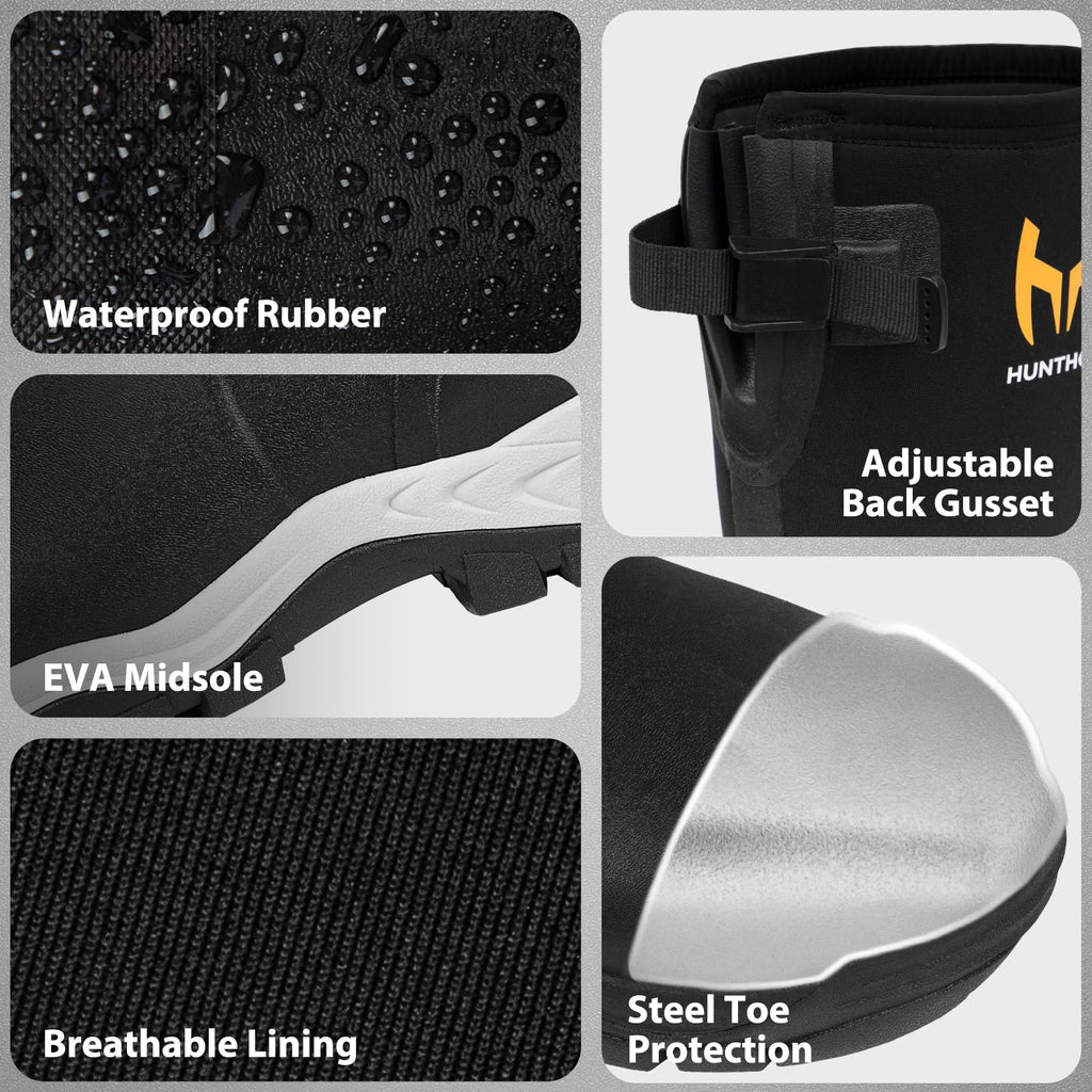 Steel Toe Waterproof Rubber Work Boots P6427