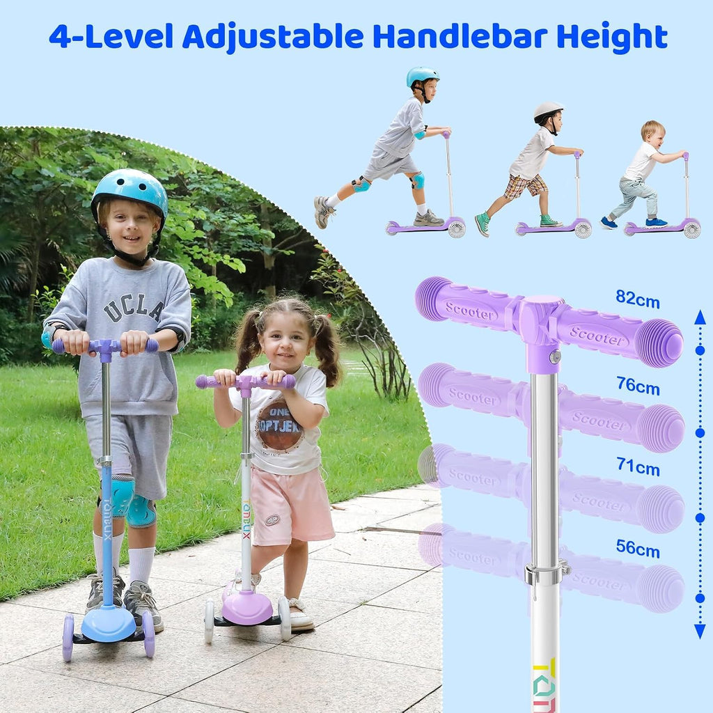Kids 3-Wheel Scooter with Light-Up Wheels J621