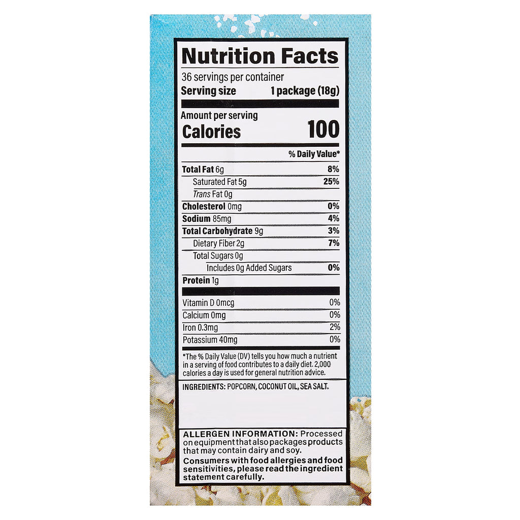 Sea Salt Popcorn with Coconut Oil P891839