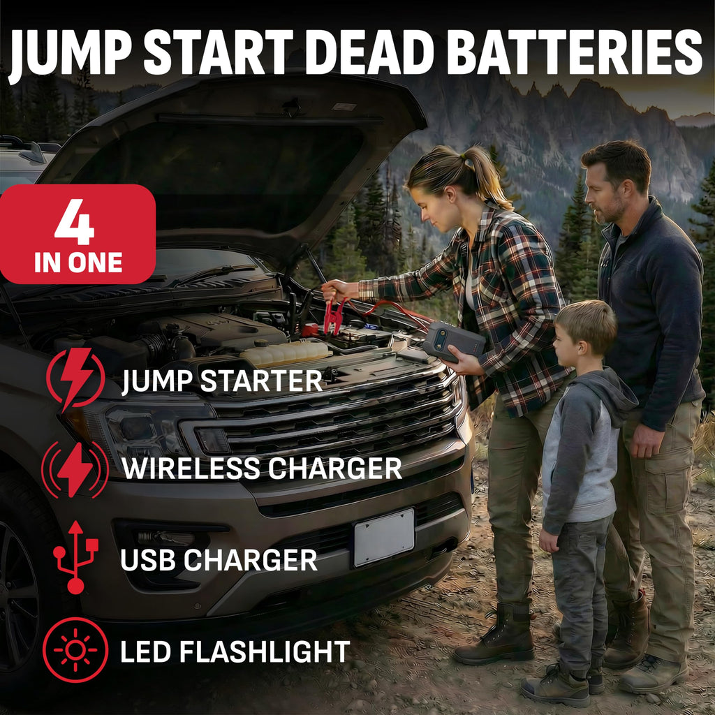 Portable Car Battery Jump Starter & Power Bank E712