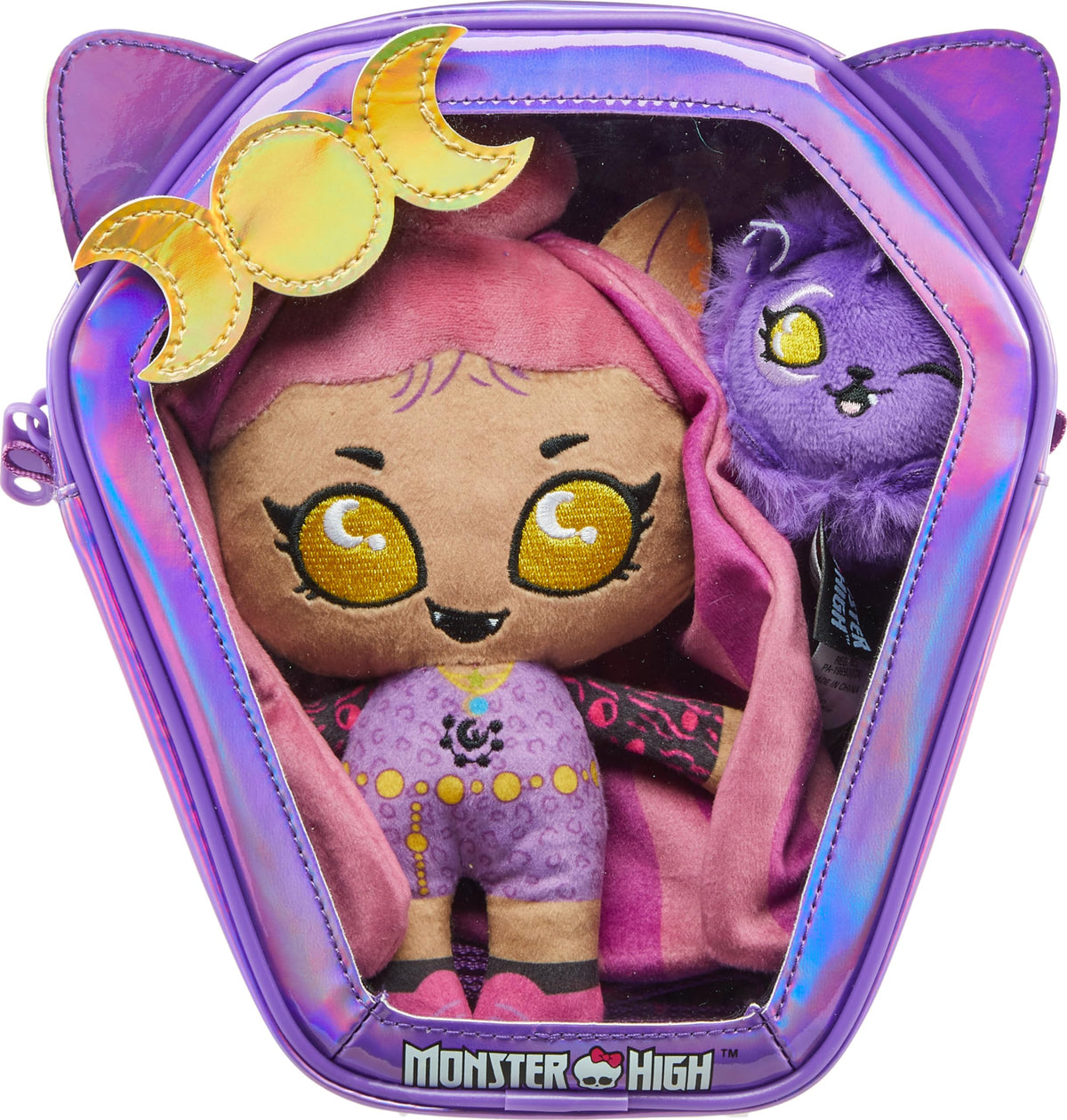 Plush Doll Set with Pet Dog and Backpack U675