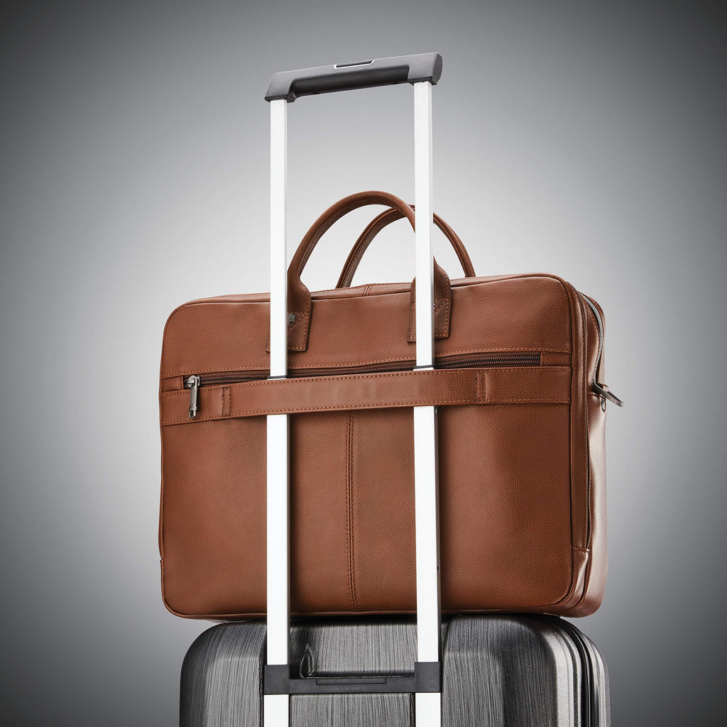 Leather Toploader Briefcase D5468