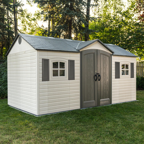 15x8 Ft Desert Sand Resin Outdoor Storage Shed I7661